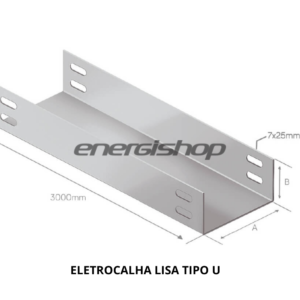 ELETROCALHA LISA TIPO U 150X100X3000 CH16 S/TAMPA